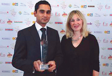 Azad Miah with a friend at the Asian Curry Awards evening Azad Miah with a friend at the Asian Curry Awards evening